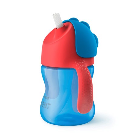 Philips Avent,  Beker met buigzaam rietje, Blauw/rood , Leeftijd 9m+