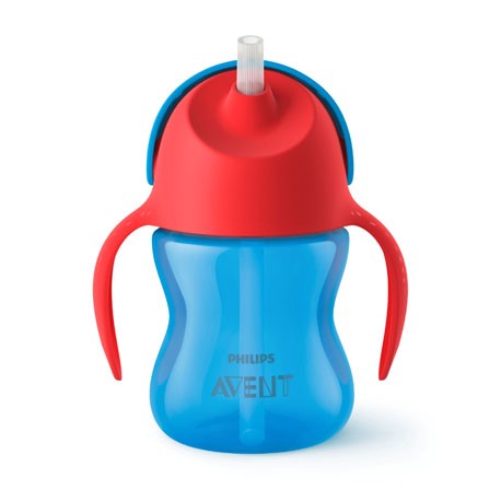 Philips Avent,  Beker met buigzaam rietje, Blauw/rood , Leeftijd 9m+