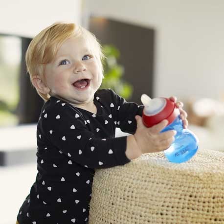 Philips Avent, Drinkbeker met bijtbestendige tuit, Blauw/rood , Leeftijd 9m+