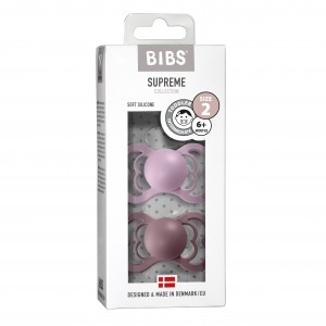 BIBS Supreme - 2 stuks,  Maat 2 (6+ m), Symmetrisch - Silicone