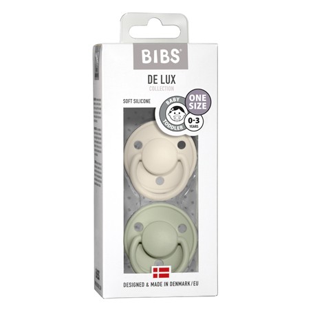 BIBS De Lux - 2 stuks,  One size (0-36 m.), Rond - Silicone