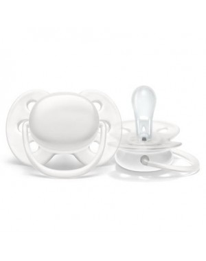 PHILIPS AVENT Ultra Soft, Taille 1 (0-6 mois), Anatomique - Silicone, Artic White,