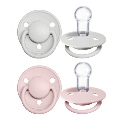 BIBS De Lux - 2 stuks,  One size (0-36 m.), Rond - Silicone,