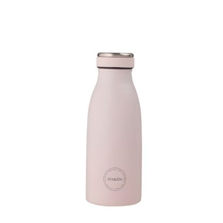 Aya&Ida,  Drinkfles, Drikkeflaske med låg, 350 ml, Zacht Roze