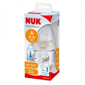 NUK  First Choice, Bouteille pour bébé, Blanc, 0-6 mois.