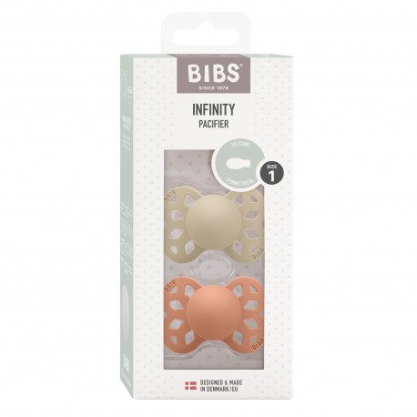 BIBS Infinity lot de 2,  Size 1 (0-6 m), Anatomique - Silicone