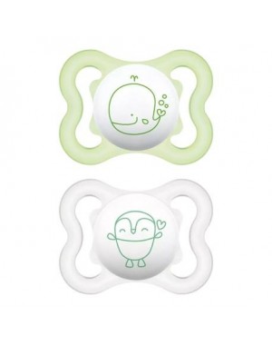 MAM Mini Air, pakketje van 2, Maat 1 (0-6 maanden), Symmetrisch/Silicone, Neutral