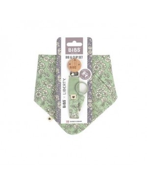 BIBS X LIBERTY, Pack de 2 bavoirs bandana et attache-tétines