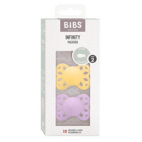 BIBS Infinity 2-pack,  Maat 2 (6+ m), Symmetrisch - Silicone