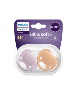 PHILIPS AVENT Ultra Soft - 2 stucks, Maat 2 (6-18 maanden), Symmetrisch - siliconen