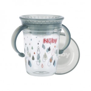 Nüby, 360-graden Wonder drinkbeker, Grey