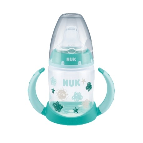 NUK First Choice+ Learner Bottle, Flessenspeen, 150 ml, Cloud