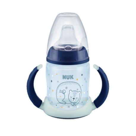 NUK First Choice+ Learner Bottle Night, Flessenspeen, 150 ml, Boy