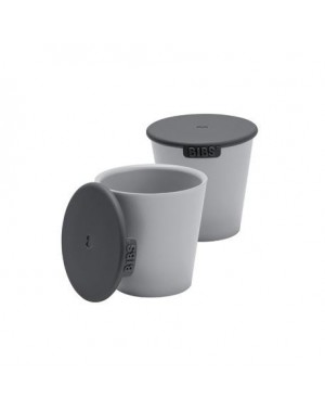 BIBS, Tasse pour le repas ou pour le, goûter Lot de 2 tasses avec 2 couvercles