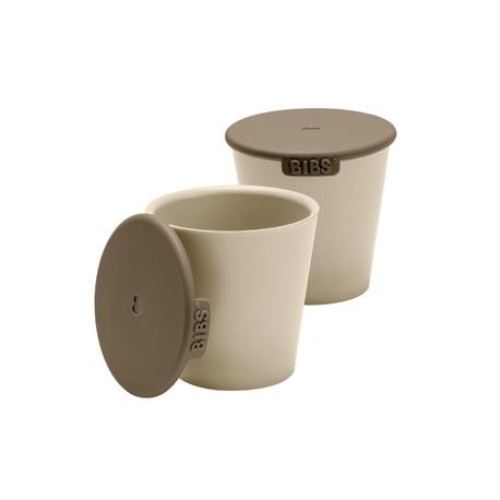 BIBS, Tasse pour le repas ou pour le, goûter Lot de 2 tasses avec 2 couvercles