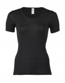 Dames t-shirt van merinowol, Black