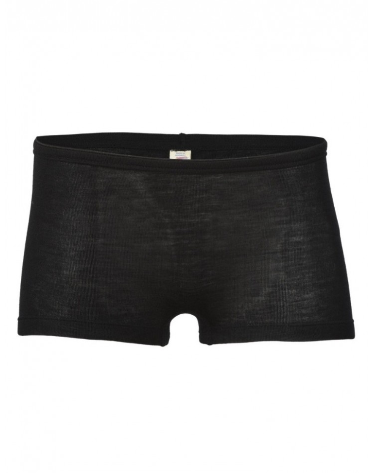 Culotte boxer pour femme en laine mérinos, Black