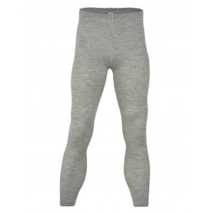 Merinoswollen legging voor heren, Light grey melange