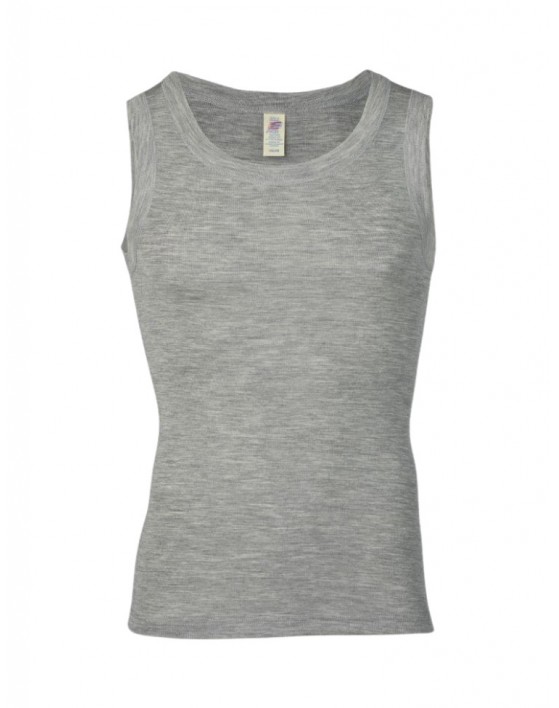 Débardeur pour homme en laine mérinos, Light grey melange