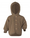 Veste en avec capuche 100% merino laine