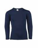 Shirt van wol/zijde, Navy-blue