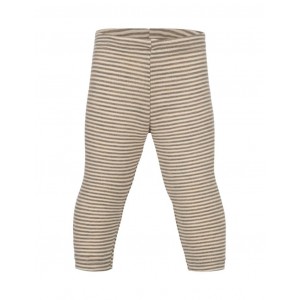 Baby legging van wol, Walnut mélange/nature