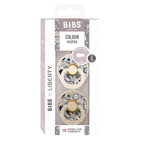 BIBS X LIBERTY, Colour 2-pack, Maat 2 (6+ maanden), Rond - Latex