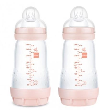 MAM,  Easy Start Anti-Colic, 260 ml., Pink, Lot de 2