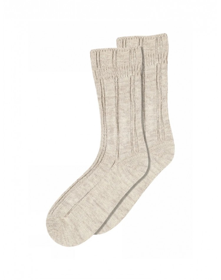 MP strømper, Chaussettes côtelées en laine/viscose de bambou pour femmes