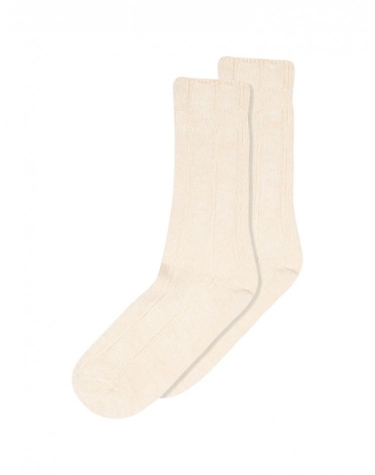 MP strømper, Chaussettes côtelées en laine/viscose de bambou pour femmes