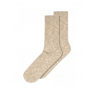 MP, Chaussettes Rustiques pour Femme avec Bordure Côtelée en Laine/Coton