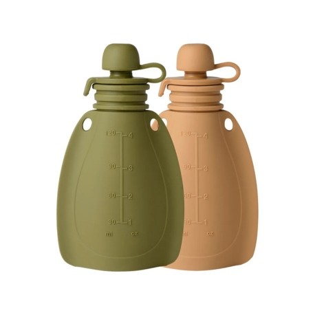 Mininor, pochette à smoothie 2-pack, 120 ml, Moss green/Roe deer