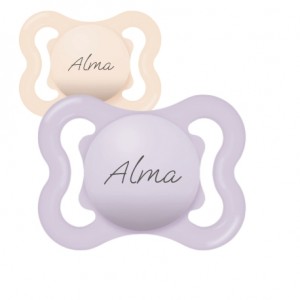 MAM Air,  Maat 1 (0-6m), Symmetrisch - Silicone, Gepersonaliseerde spenen