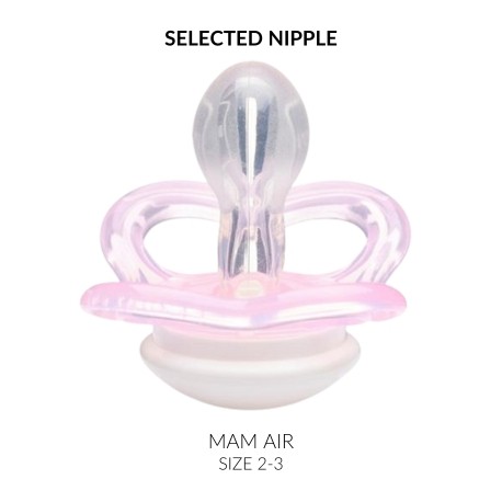 MAM Air,  Size 2 (6-16m), Anatomique - Silicone, Tétine personnalisée