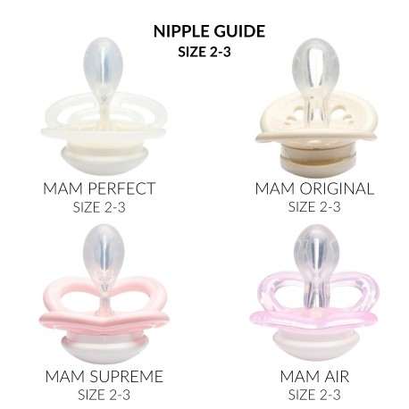 MAM Supreme,  Maat 2 (6-16m), Symmetrisch - Silicone, Gepersonaliseerde spenen