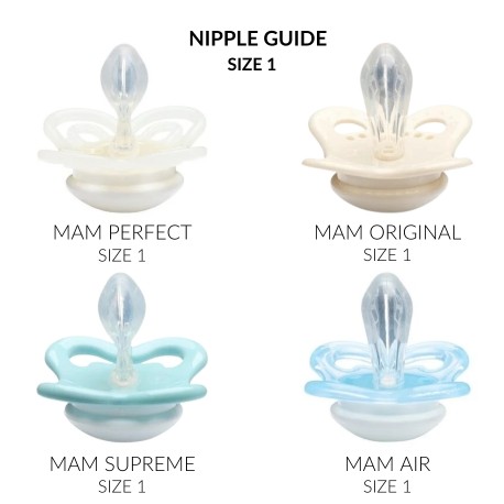 MAM Air,  Size 1 (0-6m), Anatomique - Silicone, Tétine personnalisée