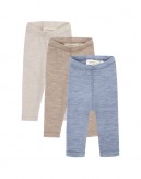 Legging van 100% merinowol voor baby's en kinderen, 3-pack