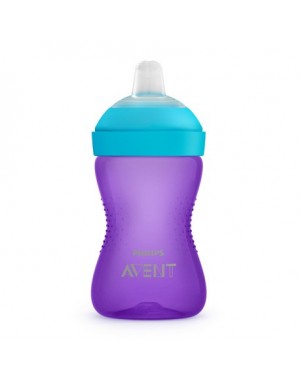 Philips Avent, Weicher Becher mit Trinkschnabel, Bissfest,  Lila/Blau, Ab 9 Mon.