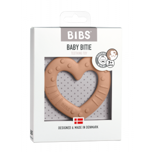 Bibs Baby Bitie, Beißring, Heart,Peach