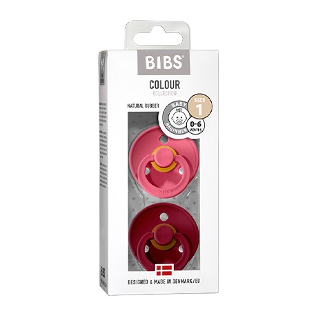 BIBS Colour - 2er Pack,  Gr. 1 (0-6 Mon.), Rund - Latex