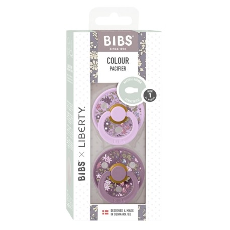 BIBS X LIBERTY, Colour 2er-Pack, Größe 1 (0-6 Monate), Symmetrisch - Latex