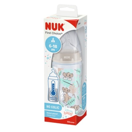 NUK First Choice, Babyflasche, 300 ml, Lion King