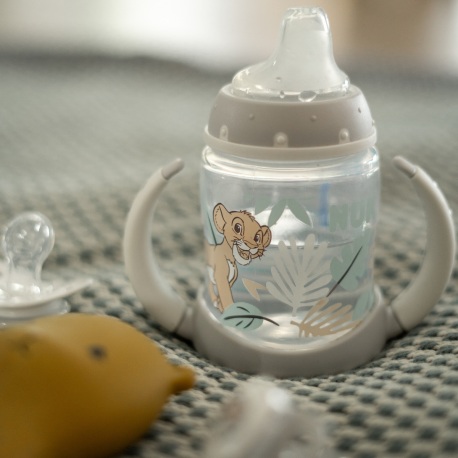 NUK First Choice+ Learner Bottle, Babyflasche, 150 ml, Lion King