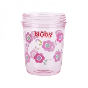 Nüby, Flip-it Becher mit Strohhalm, 12+ Monate, Pink