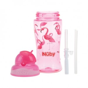 Nüby, Flip-it Kitaflasche, 360 ml, Pink
