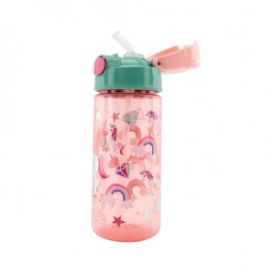 Nüby, Glitzer-Trinkflasche mit Strohhalm, 3 Jahre, Pink