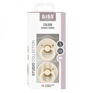 BIBS Studio Line - 2er Pack,  Gr. 1 (0-6 Min.), Rund - Latex