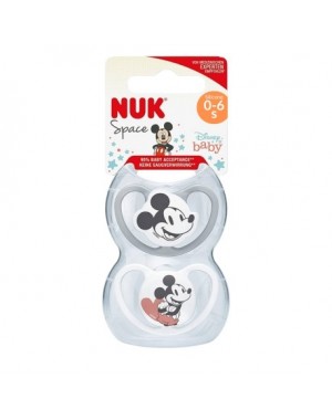 NUK Space Disney, Gr. 1 (0-6 Mon.), Anatomis - Silikon, 2er-Set