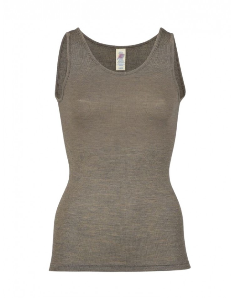 Damen-Top aus Merinowolle, Walnut