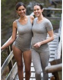 Damen-Slip aus Merinowolle, Light grey mélange